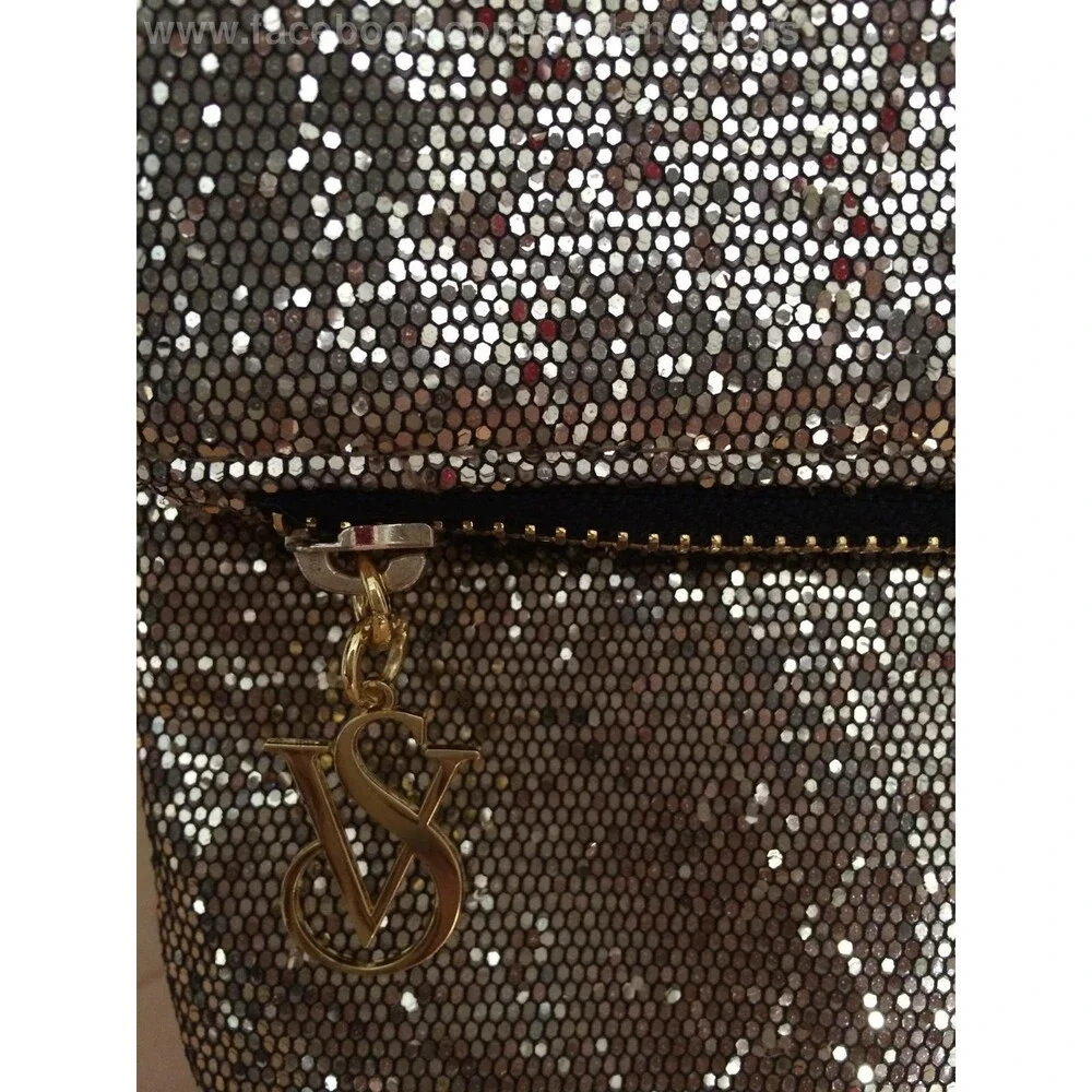 Victoria's Secret Women's Purse Gold Lame' Folded Clutch Handbag